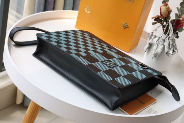 Louis Vuitton Standing Clutch Bag - Light Blue - Image 5