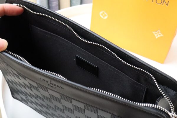 Louis Vuitton Standing Clutch Bag - Black - Image 5