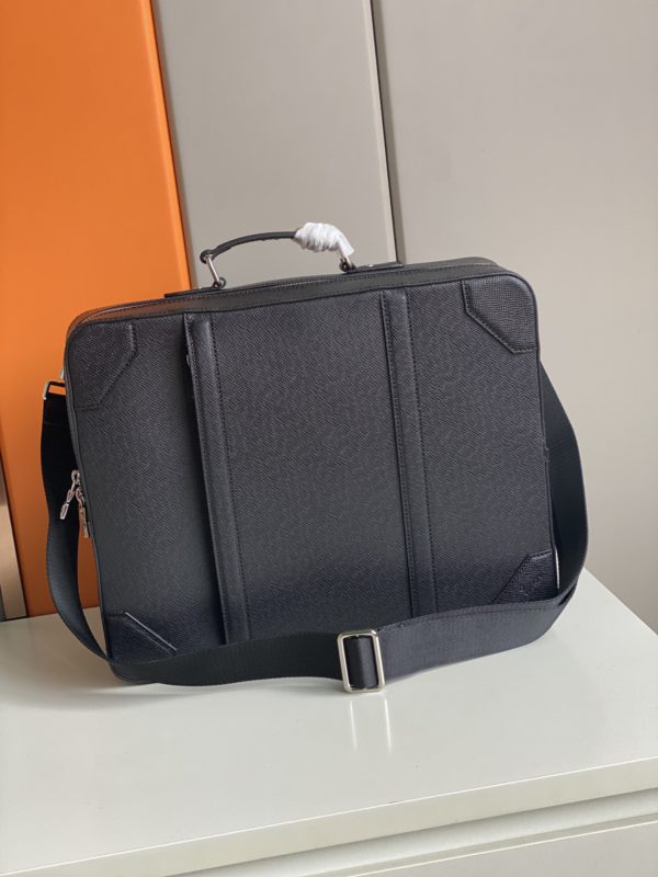 Louis Vuitton Cross Pattern Briefcase Backpack - Black - Image 4
