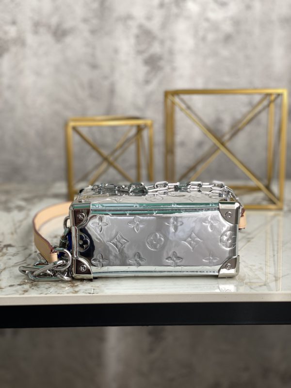 Louis Vuitton Mini Soft Trunk Handbag - Silver - Image 4