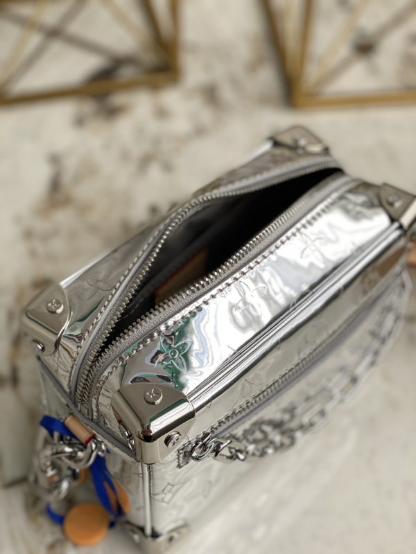 Louis Vuitton Mini Soft Trunk Handbag - Silver - Image 2