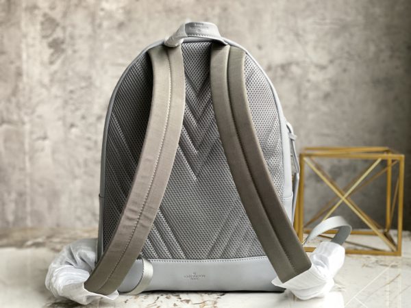 Louis Vuitton Full Leather Backpack Series - Gray - Image 5