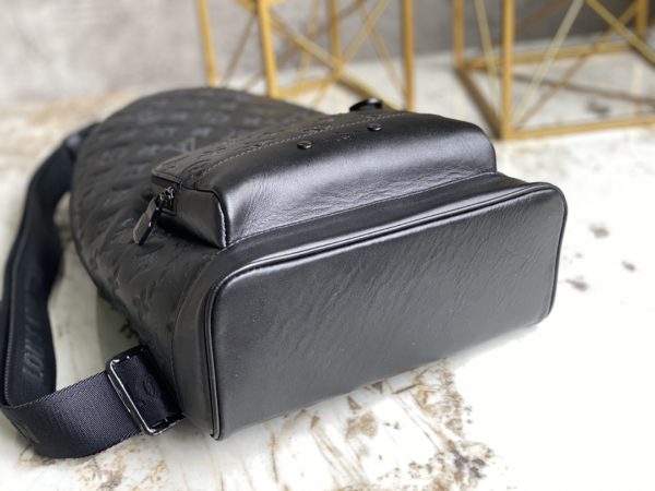 Louis Vuitton Embossed Men's Racer Shoulder Bag - Black - Image 4