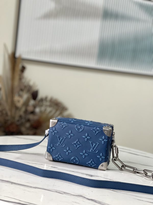 Louis Vuitton Mini Soft Trunk Handbag - Blue - Image 4