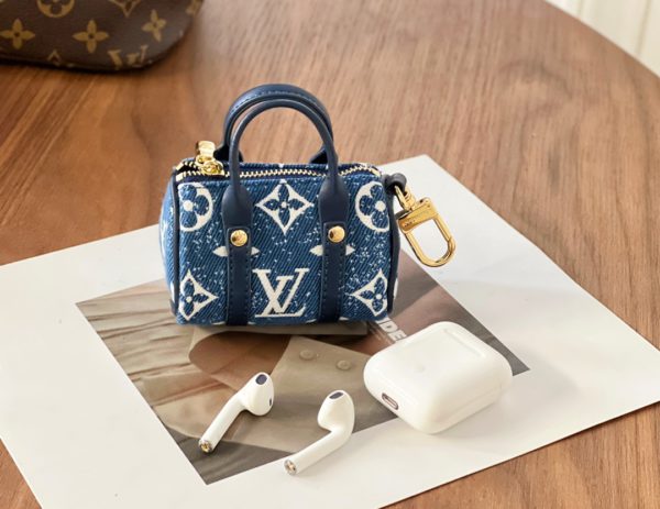 Louis Vuitton Mini Denim Pillow Bag Pendant - Image 4