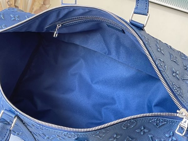 Louis Vuitton Keepall Bandoulière 50 Travel Bag - Blue - Image 5