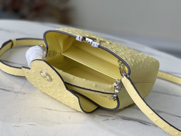 Louis Vuitton Mini Capucines Ostrich Leather Handbag - Yellow - Image 2
