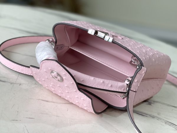 Louis Vuitton Mini Capucines Ostrich Leather Handbag - Pink - Image 4