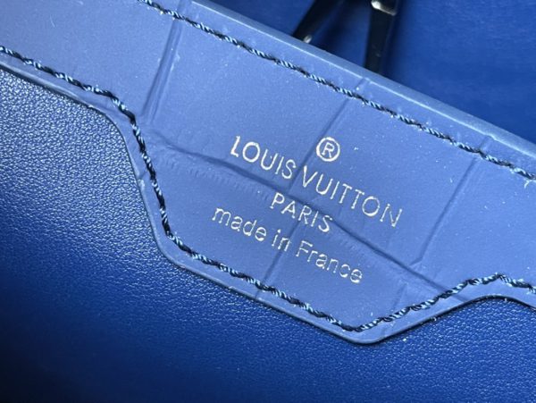 Louis Vuitton Crocodile Pattern Capucines Handbag - Misty Blue - Image 8