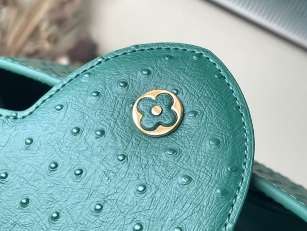 Louis Vuitton Medium Ostrich Leather Hand Bag - Green - Image 8