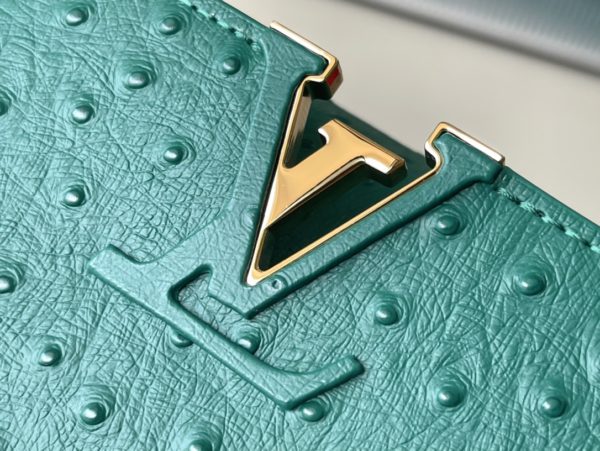Louis Vuitton Mini Capucines Ostrich Leather Hand Bag - Green - Image 2