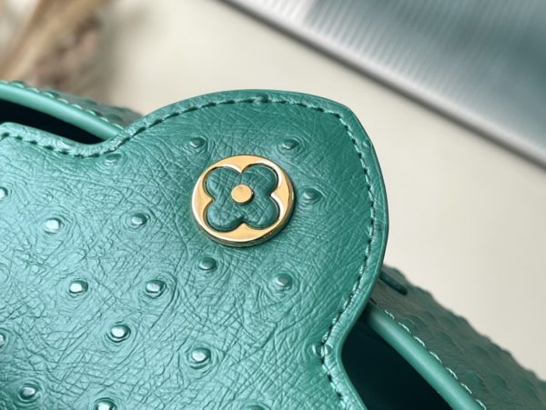 Louis Vuitton Mini Capucines Ostrich Leather Hand Bag - Green - Image 9