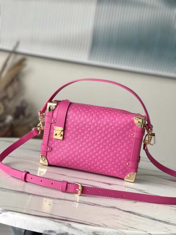 Louis Vuitton Full Suitcase Leather Bag - Rose Red