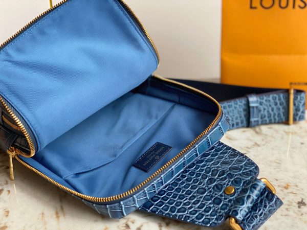 Louis Vuitton Men's Crocodile Pattern Shoulder Bag - Blue - Image 2
