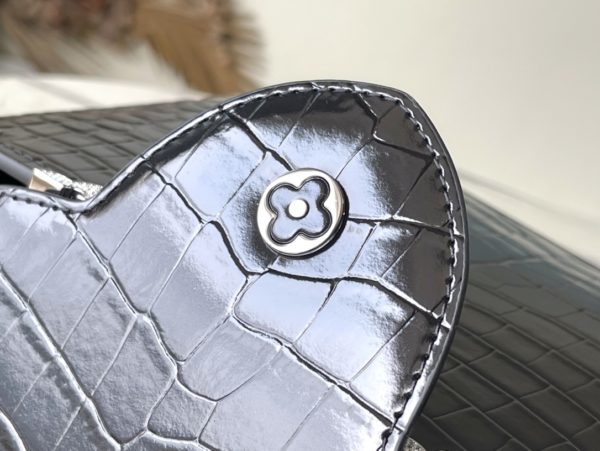 Louis Vuitton Crocodile Pattern Silver Buckle Medium Bag - Image 8