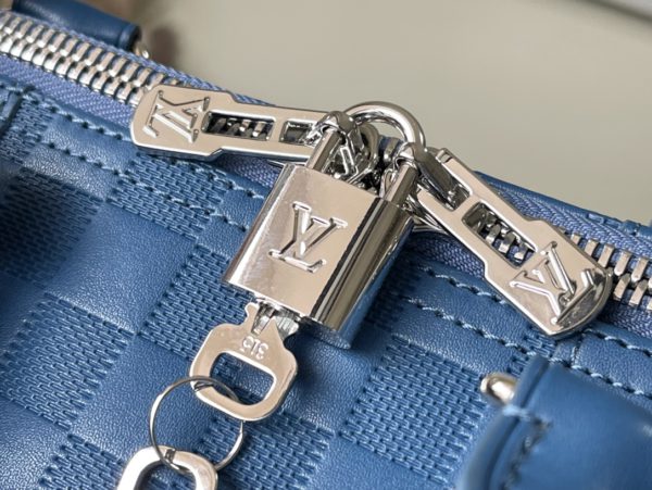 Louis Vuitton Keepall 45 Travel Bag - Blue - Image 4