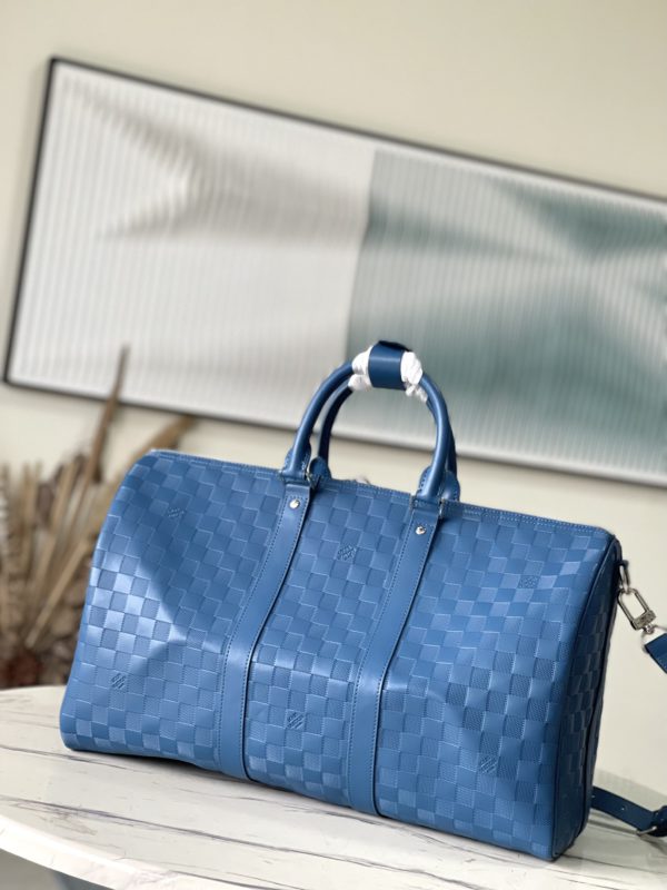 Louis Vuitton Keepall 45 Travel Bag - Blue - Image 9
