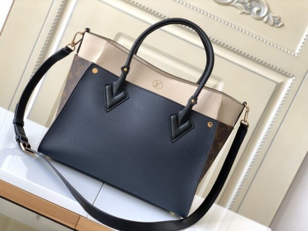 Louis Vuitton Medium On My Side Handbag – Blue - Image 3