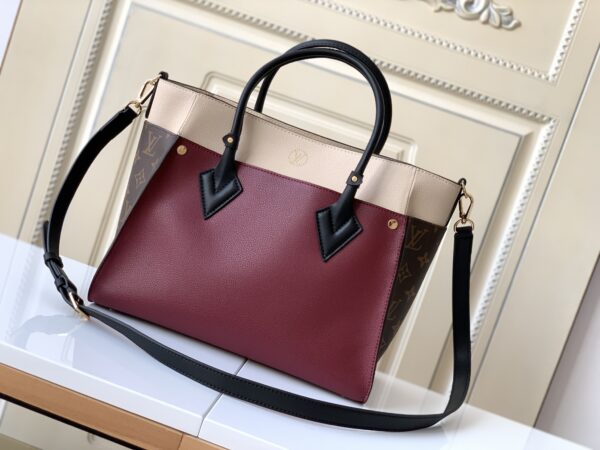 Louis Vuitton Medium On My Side Handbag – Purple - Image 3