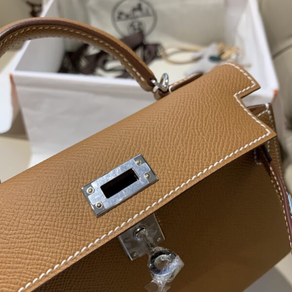 Hermes Mini 2nd Generation Handbag – Golden Brown - Image 2