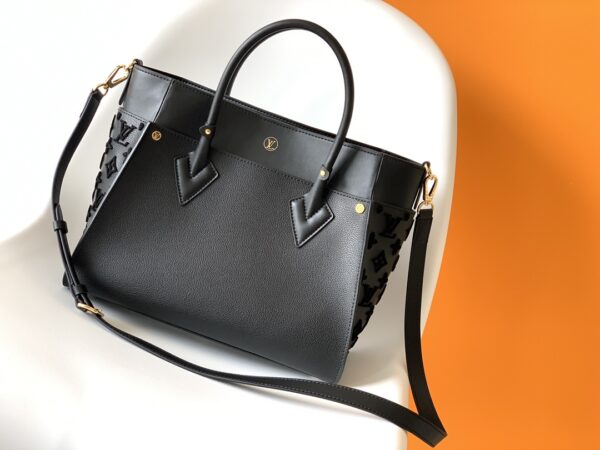 Louis Vuitton Medium On My Side Handbag - Black - Image 4