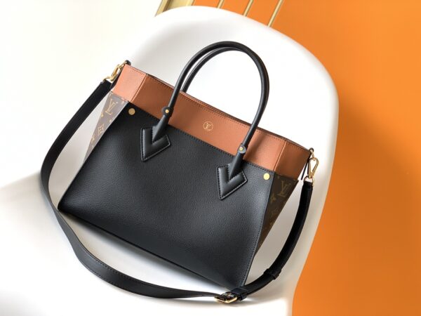 Louis Vuitton Medium On My Side Handbag - Black - Image 4