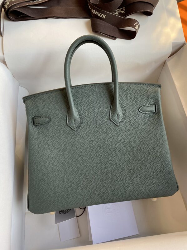 Hermes Birkin Hand-Stitched Handbag - Almond Green - Image 5