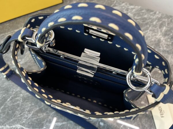 Fendi Signature Peekaboo I See U Small Bag - Blue - Image 3