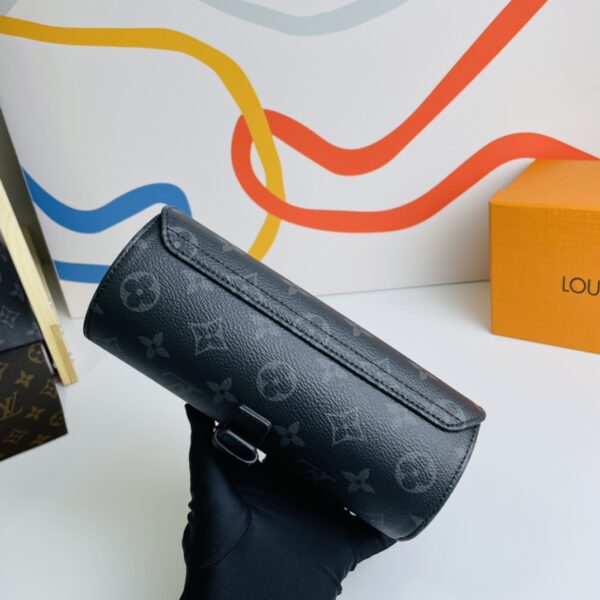 Louis Vuitton Eclipse Monogram canvas 3 Watch Case - Black - Image 5