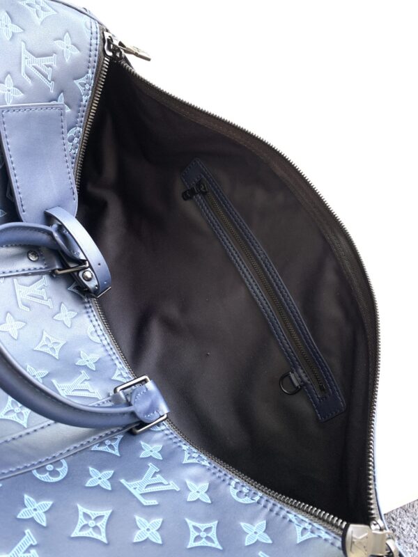 Louis Vuitton Keepall BANDOULIÈRE 50 Travel Bag - Blue - Image 3