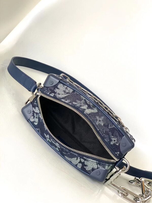 Louis Vuitton Mini Soft Trunk Chain Bag - Blue - Image 4