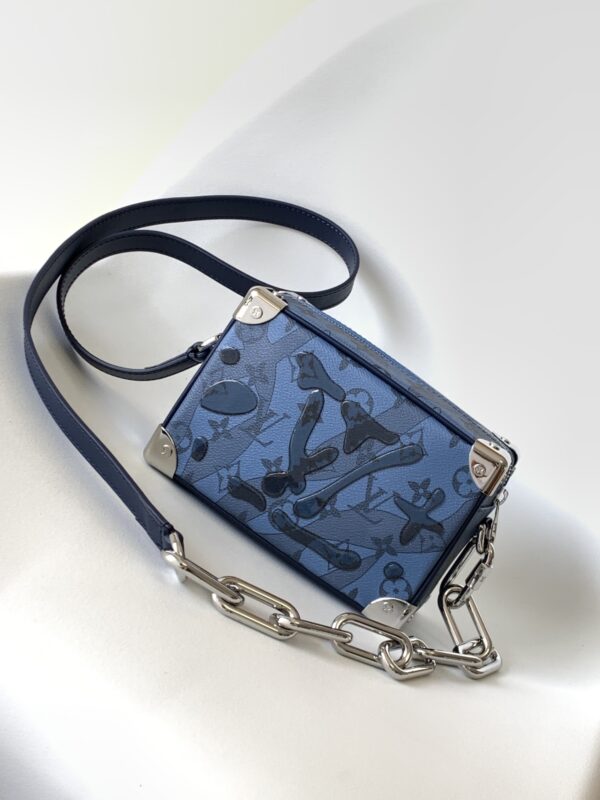 Louis Vuitton Mini Soft Trunk Handbag - Blue - Image 4