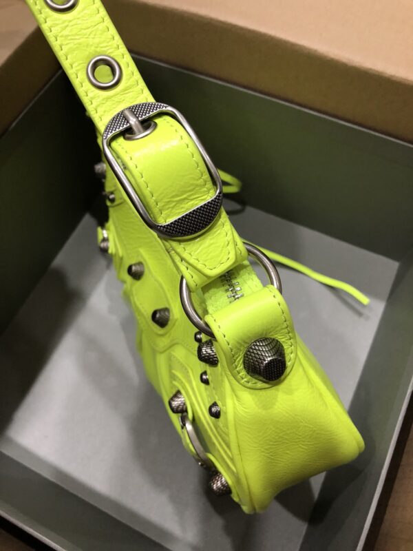 Balenciaga Le Cagole Half-Moon Small Armpit Dumpling Bag - Mint Green - Image 4
