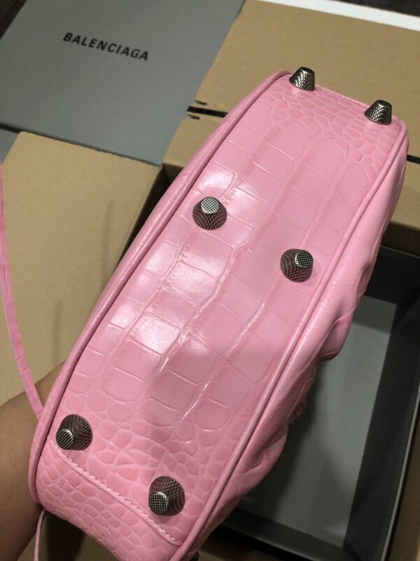 Balenciaga Le Cagole Half-Moon Small Armpit Dumpling Bag - T-Pink - Image 3