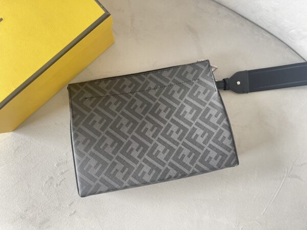 Fendi Roma Print Clutch Bag - Gray - Image 5