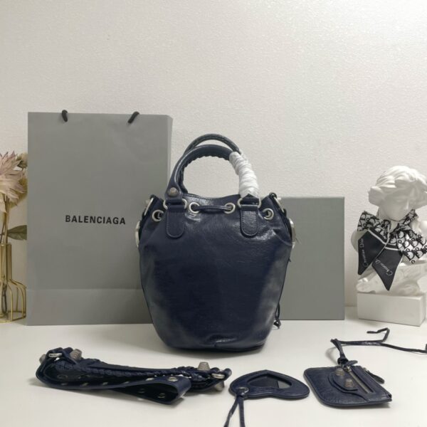 Balenciaga Le Cagole Large Bucket Bag - Royal Blue - Image 4