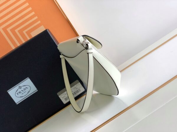 Prada Small Armpit Bag - Flip white + Black - Image 4