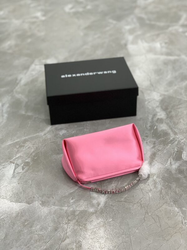 Alexander Wang Satin Clutch Bag - Pink - Image 3