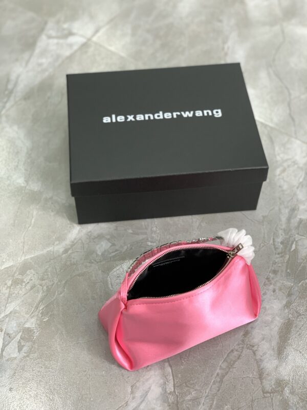 Alexander Wang Satin Clutch Bag - Pink - Image 2