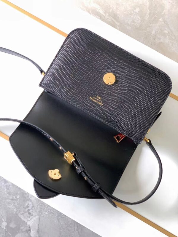 Louis Vuitton Lizard Pattern Black Lv Pont 9 Handbag - Black - Image 3
