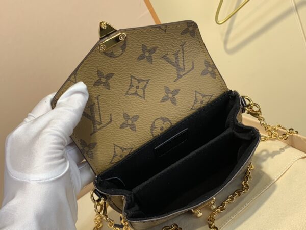Louis Vuitton Micro Métis Messenger Chain Bag - Brown - Image 4