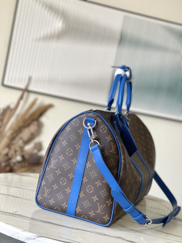Louis Vuitton Keepall Bandoulière 50 Bag - Blue - Image 2