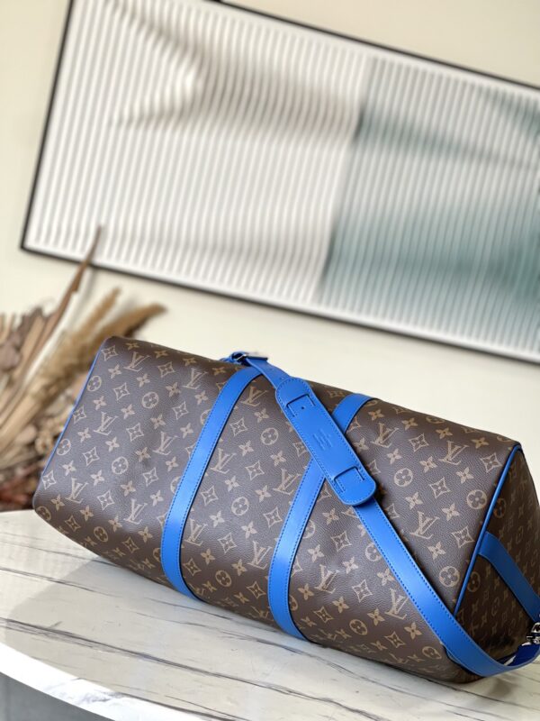 Louis Vuitton Keepall Bandoulière 50 Bag - Blue - Image 3