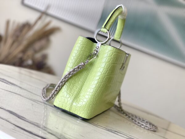 Louis Vuitton Lime Green Small Crocodile Handbag - Image 3