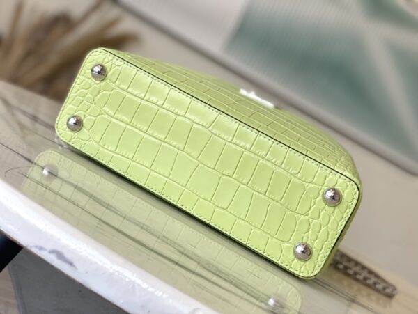 Louis Vuitton Lime Green Small Crocodile Handbag - Image 4