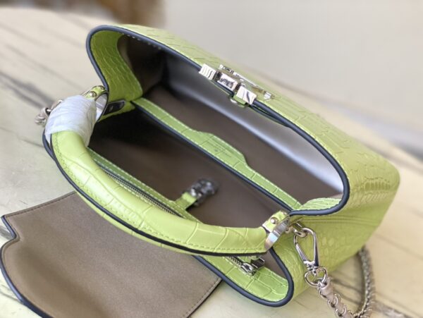 Louis Vuitton Lime Green Small Crocodile Handbag - Image 5