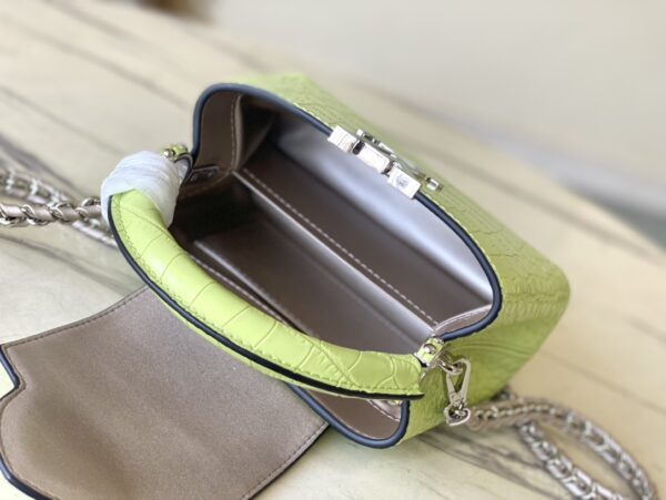 Louis Vuitton Lime Green Mini Crocodile Handbag - Image 4
