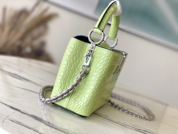 Louis Vuitton Lime Green Mini Crocodile Handbag - Image 5