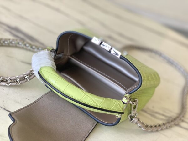 Louis Vuitton Lime Green Super Mini Crocodile Handbag - Image 3