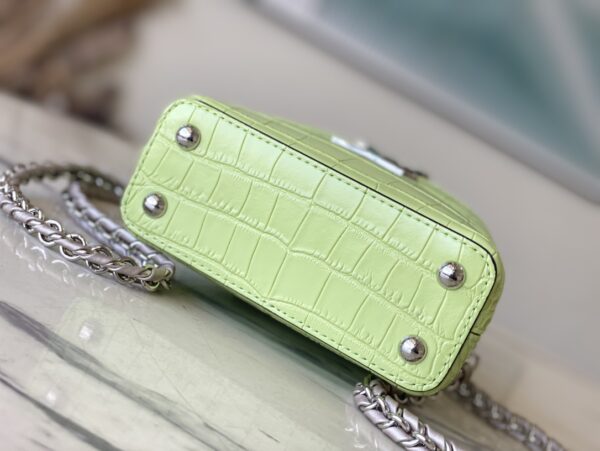 Louis Vuitton Lime Green Super Mini Crocodile Handbag - Image 5